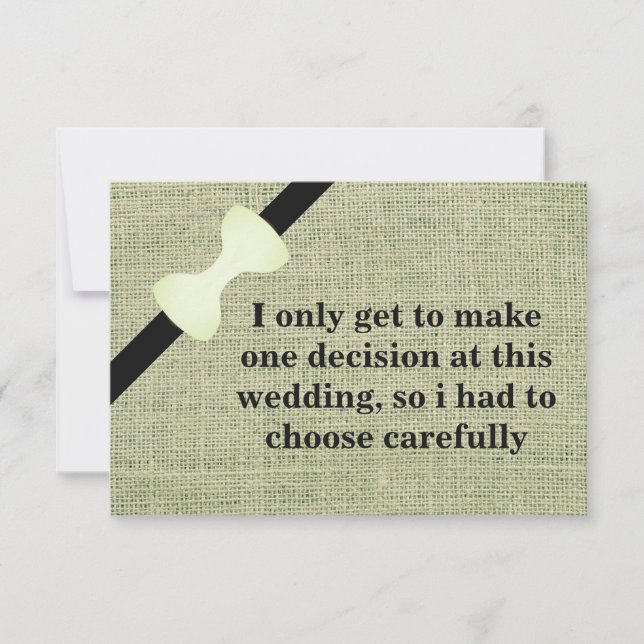 Invitación ¿Serás mi Groomsman? Fondo de Burlap (Anverso)