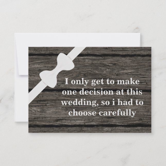 Invitación ¿Serás mi Groomsman? Fondo de madera Invita (Anverso)