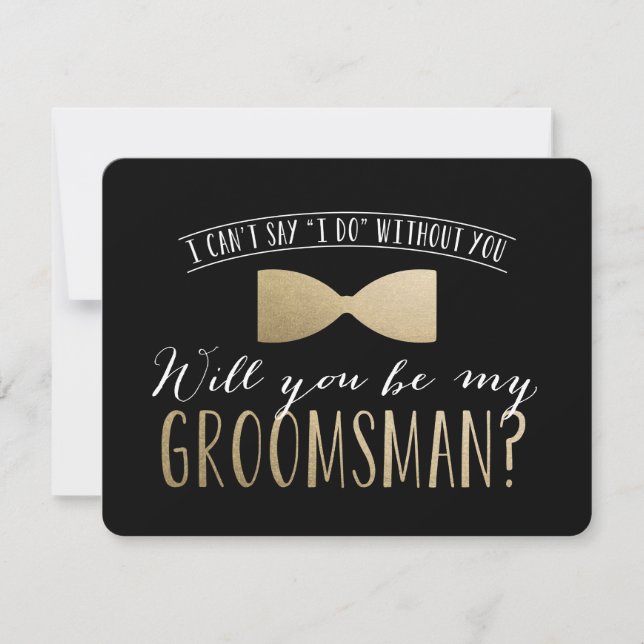 Invitación ¿Serás mi Groomsman? | Groomsmen (Anverso)