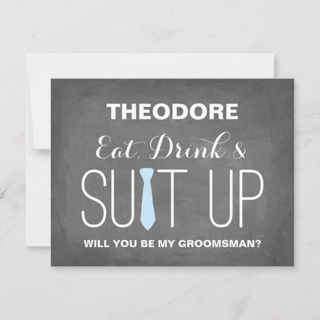 Invitación ¿Serás mi Groomsman? | Groomsmen (Anverso)