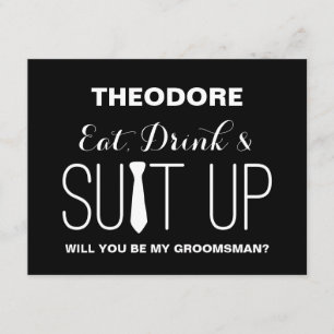 Invitación ¿Serás mi Groomsman? Groomsmen