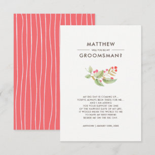 Invitación ¿Serás mi Groomsman? Personalizado