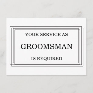 Invitación ¿Serás mi Groomsman?Personalizado
