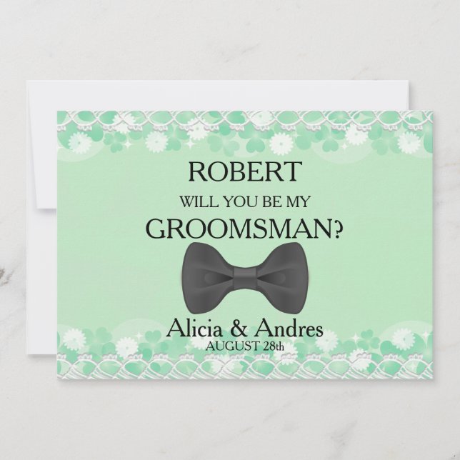 Invitación ¿Serás mi Groomsman? Propuesta (Anverso)