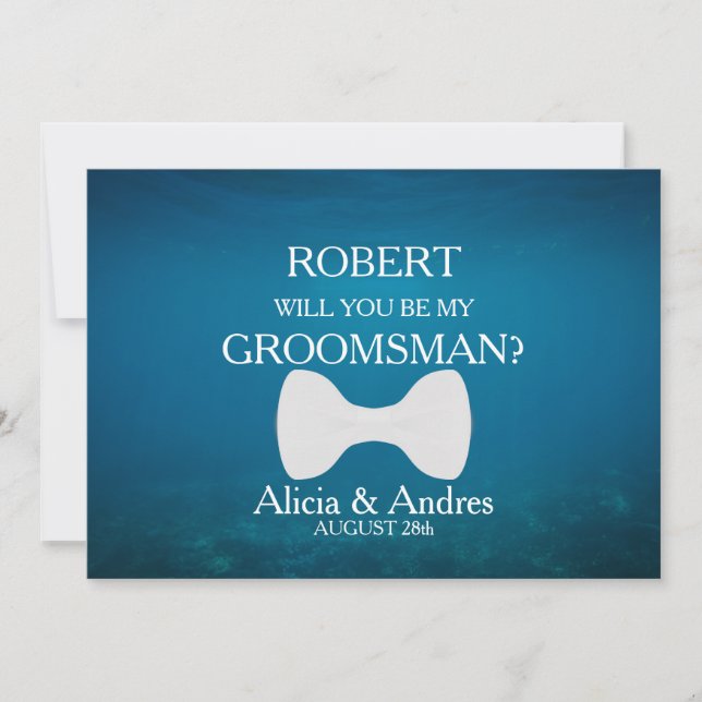 Invitación ¿Serás mi Groomsman? Propuesta (Anverso)