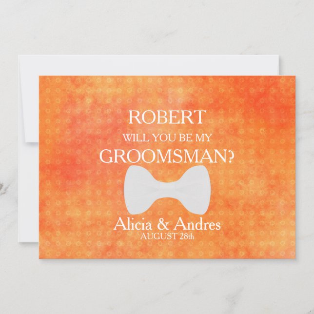 Invitación ¿Serás mi Groomsman? Propuesta (Anverso)