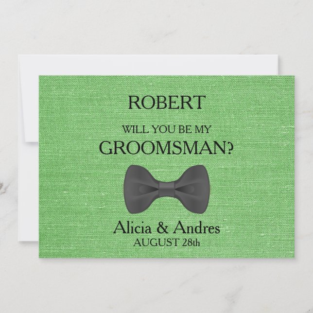Invitación ¿Serás mi Groomsman? Propuesta (Anverso)