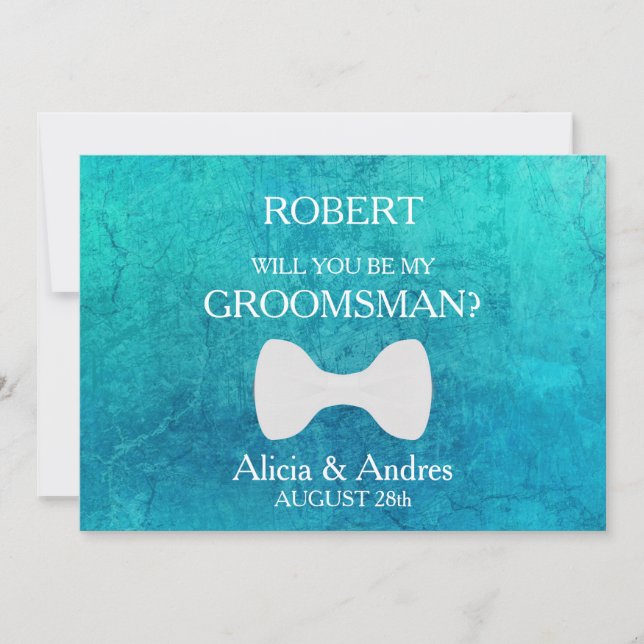 Invitación ¿Serás mi Groomsman? Propuesta (Anverso)