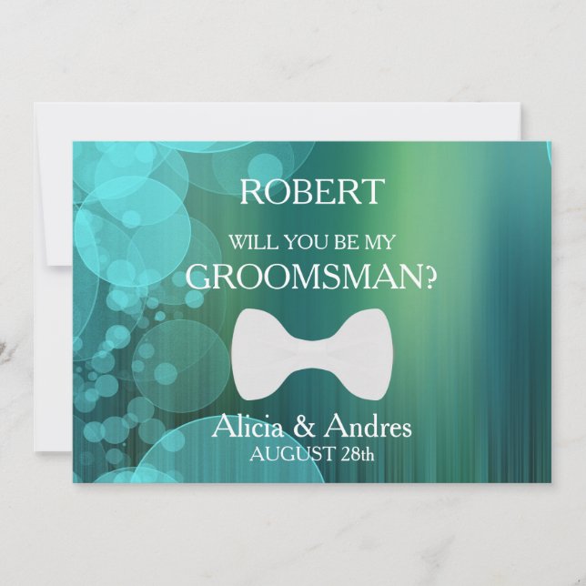 Invitación ¿Serás mi Groomsman? Propuesta (Anverso)