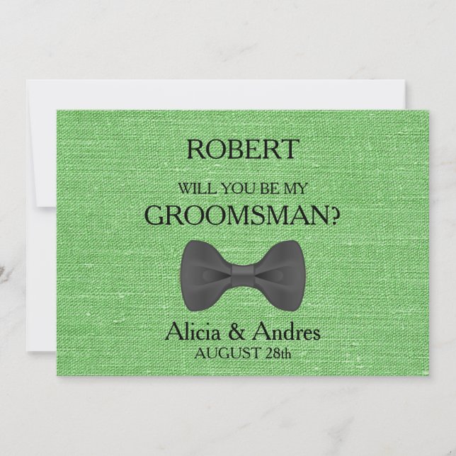 Invitación ¿Serás mi Groomsman? Propuesta (Anverso)