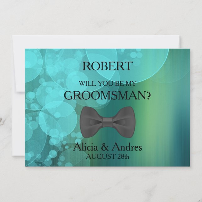 Invitación ¿Serás mi Groomsman? Propuesta (Anverso)