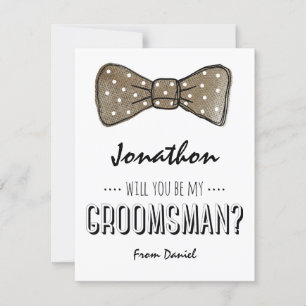 Invitación ¿Serás Mi Groomsman?   Rústicos Groomsmen
