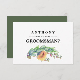 Invitación ¿Serás mi Groomsman? Sombardos Rústicos