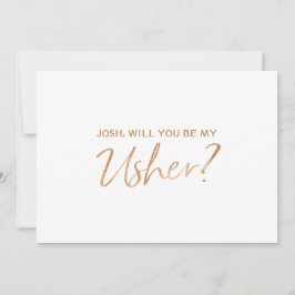 Invitación "¿Serás mi guía?"| Boletín de Rosa dorado con letr