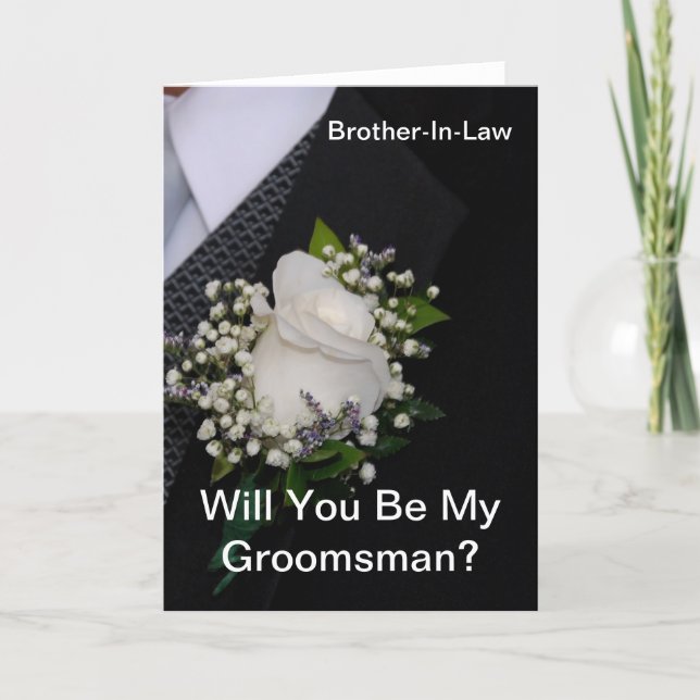 Invitación ¿Serás Mi Hermano Groomsman? (Anverso)