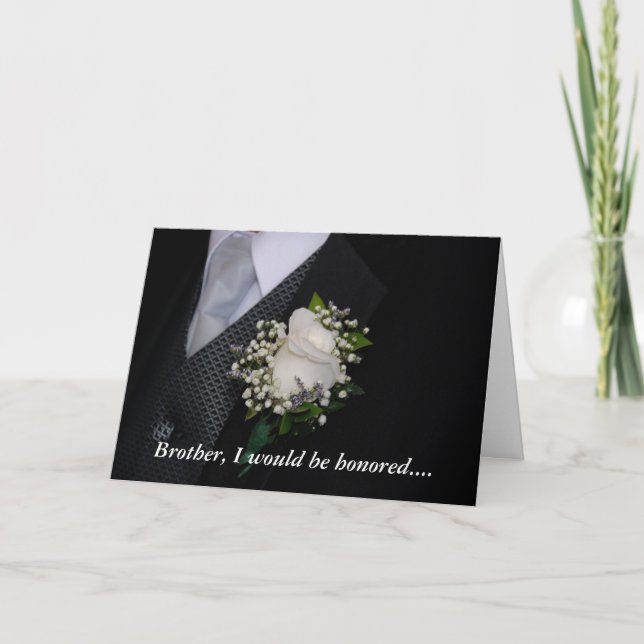 Invitación ¿Serás Mi Hermano Groomsman? (Anverso)