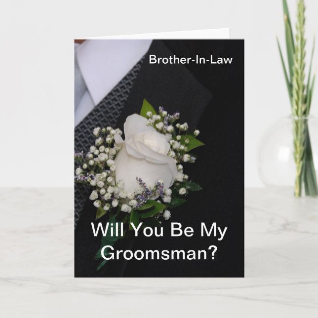 Invitación ¿Serás Mi Hermano Groomsman En Derecho? (Anverso)