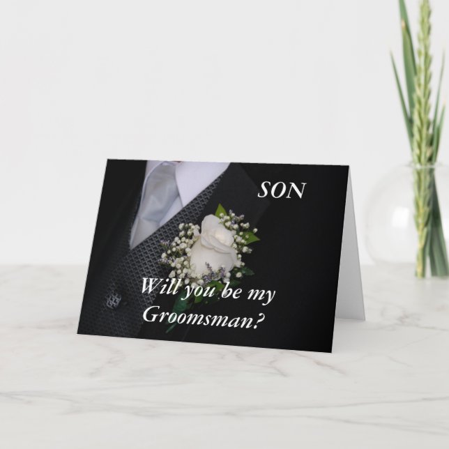 Invitación Serás Mi Hijo Groomsman (Anverso)
