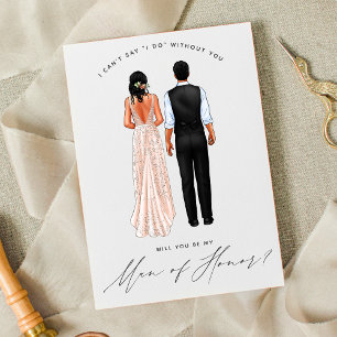 Invitación ¿Serás mi hombre de honor? Chicas de batas