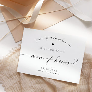 Invitación ¿Serás mi hombre de honor Moderno guión elegante