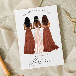 Invitación ¿Serás mi Hostess? Chicas de batas