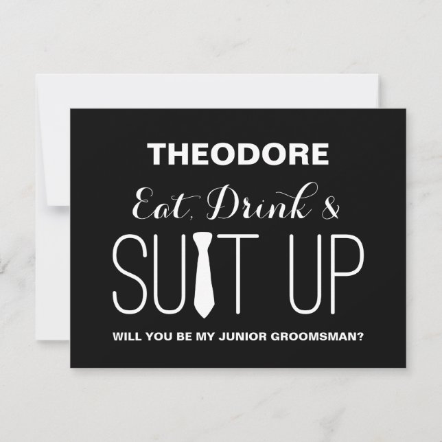 Invitación ¿Serás mi Junior Groomsman? | Groomsmen (Anverso)