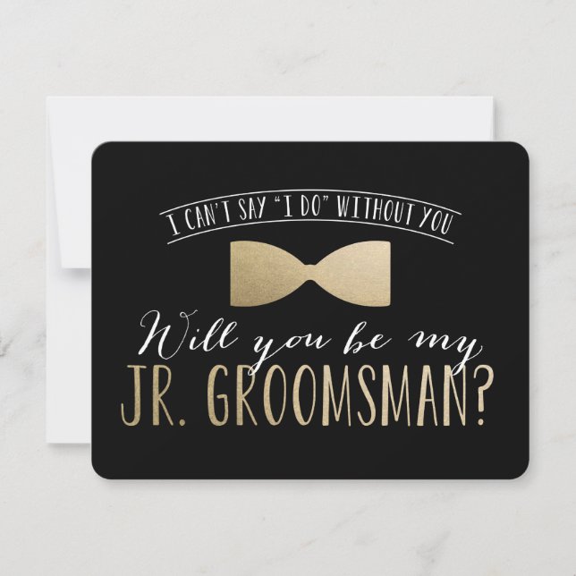 Invitación ¿Serás mi Juvenil Groomsman? | Groomsmen (Anverso)