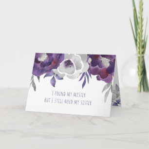 Invitación ¿Serás mi Matrón de Honor morado floral