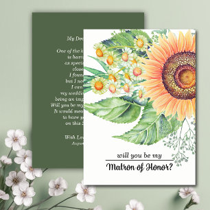 Invitación ¿Serás mi Matrón de Honor? Sombardos Rústicos