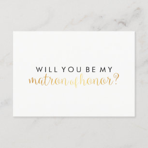 Invitación ¿Serás mi Matrona - Script Fab dorado