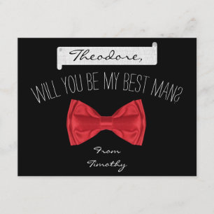 Invitación ¿Serás mi mejor carta para hombre groomsman?