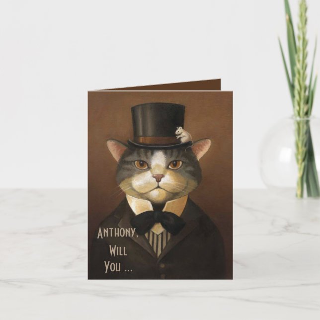 Invitación ¿serás mi mejor hombre? (Anverso)
