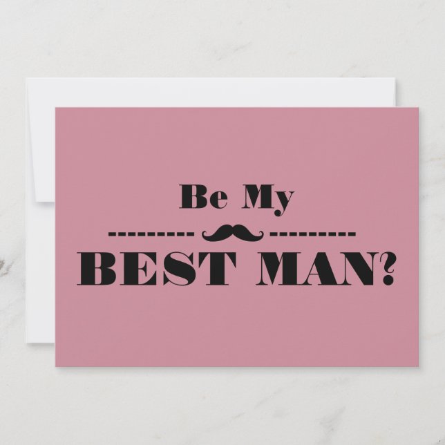 Invitación Serás Mi Mejor Hombre (Anverso)
