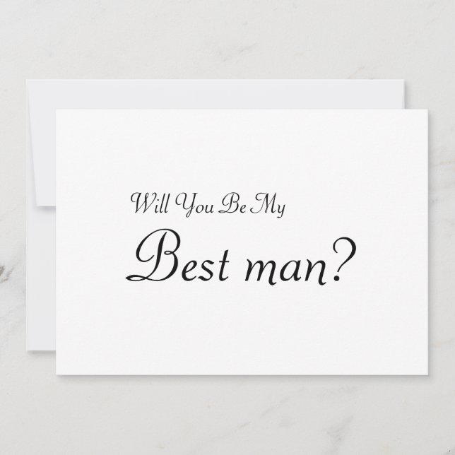 Invitación Serás mi mejor hombre (Anverso)