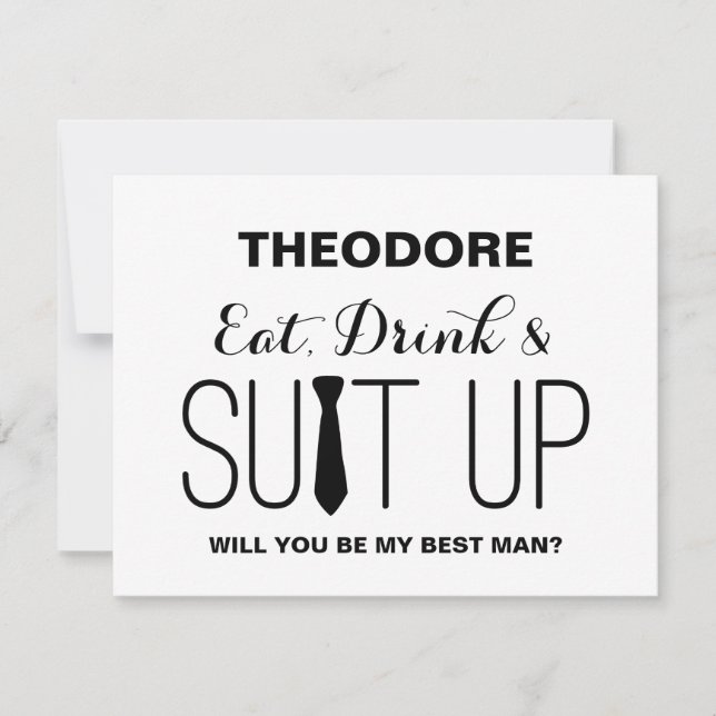 Invitación ¿Serás mi mejor hombre? | Amigo del novio (Anverso)