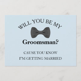 Invitación ¿Serás Mi Mejor Hombre De Madera?