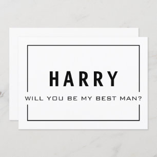 Invitación ¿Serás Mi Mejor Hombre? Elegant Groomsman Invite