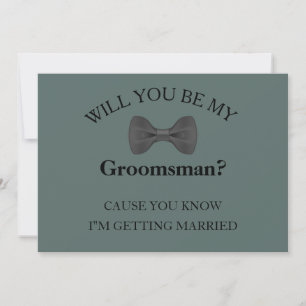 Invitación ¿Serás Mi Mejor Hombre Groomsman?