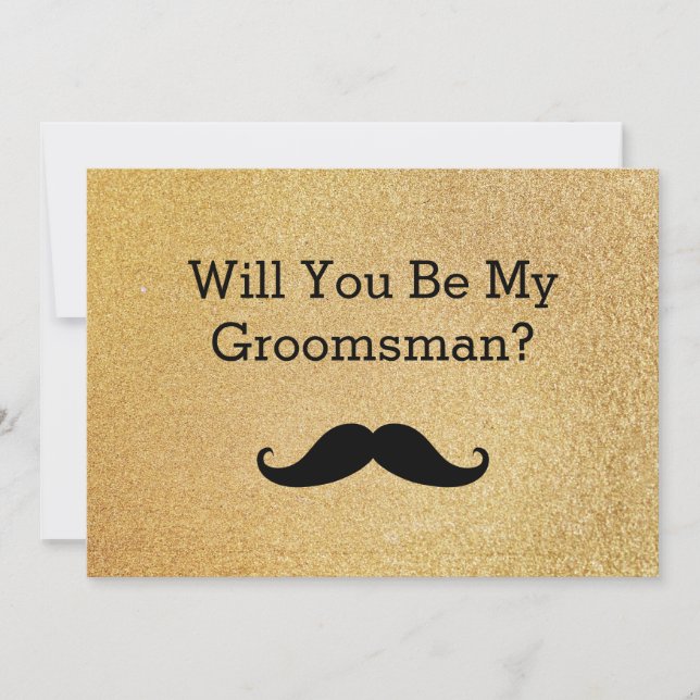 Invitación ¿Serás Mi Moto Negro De Groomsman? (Anverso)