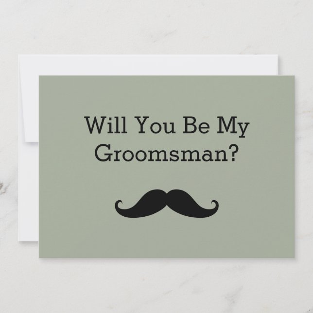 Invitación ¿Serás Mi Moto Negro De Groomsman? (Anverso)