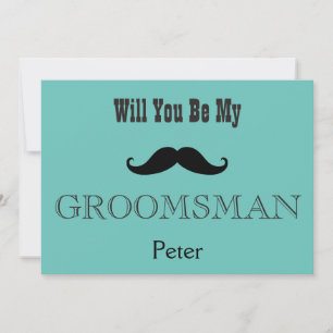 Invitación ¿Serás Mi Moto Negro De Groomsman?