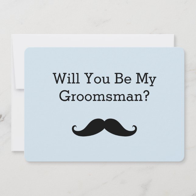Invitación ¿Serás Mi Moto Negro De Groomsman? (Anverso)