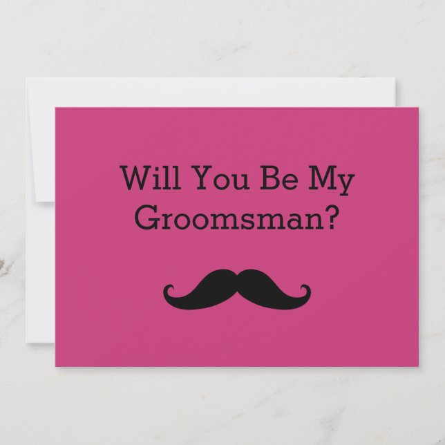 Invitación ¿Serás Mi Moto Negro De Groomsman? (Anverso)