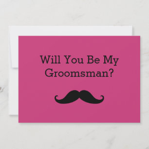 Invitación ¿Serás Mi Moto Negro De Groomsman?