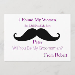 Invitación ¿Serás Mi Moto Negro De Groomsman?