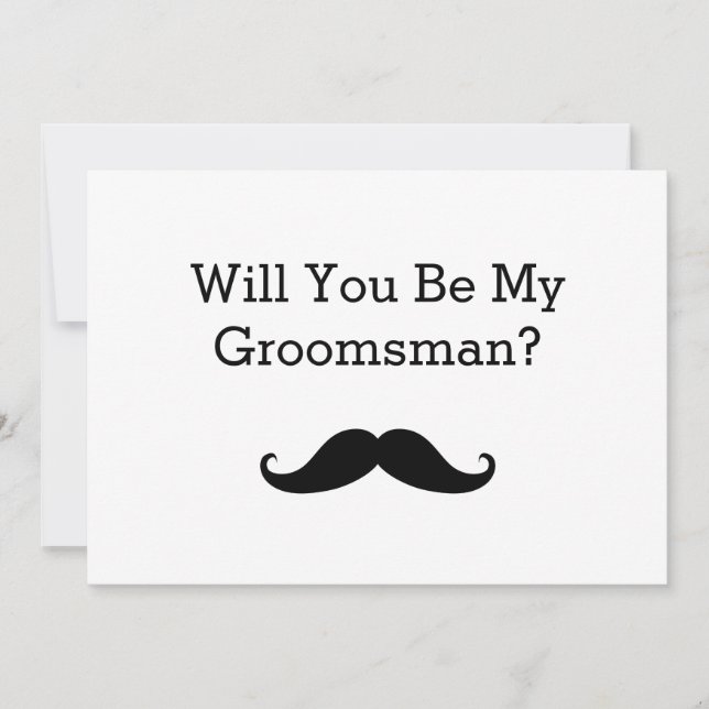 Invitación ¿Serás Mi Moto Negro De Groomsman? (Anverso)