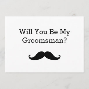 Invitación ¿Serás Mi Moto Negro De Groomsman?