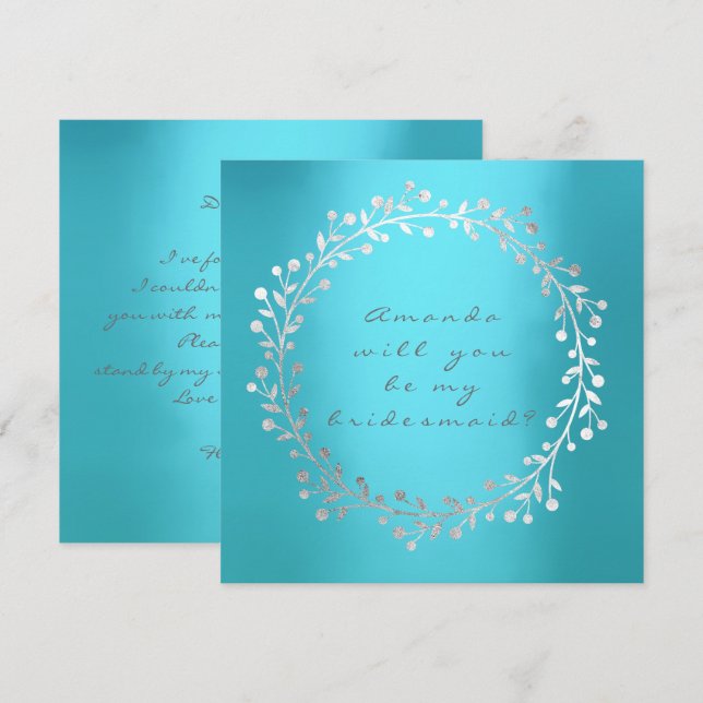 Invitación ¿Serás Mi Mujer De Novias? (Anverso / Reverso)