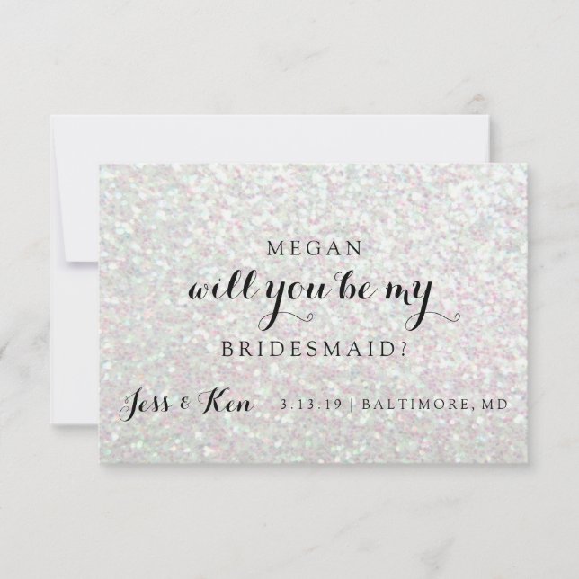 Invitación ¿Serás Mi Mujer De Novias? (Anverso)