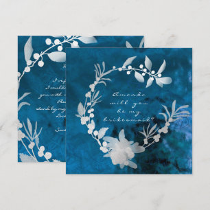 Invitación ¿Serás Mi Mujer De Novias De Glass Azul